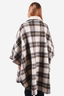 Isabel Marant Etoile Beige/Brown Tartan Wool Poncho Size 1