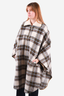 Isabel Marant Etoile Beige/Brown Tartan Wool Poncho Size 1