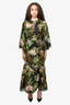 Isabel Marant Etoile Black Floral Print Sheer Maxi Dress Size 38