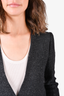 Isabel Marant Etoile Black Wool Blended Cropped Blazer Jacket Size 36
