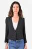 Isabel Marant Etoile Black Wool Blended Cropped Blazer Jacket Size 36