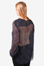 Isabel Marant Etoile Blue/Brown Silk Blouse Size 44