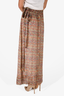 Isabel Marant Etoile Cream/Pink Floral Silk Wrap Midi Skirt Size 36