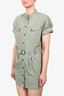 Isabel Marant Etoile Green Cotton Utility Belted Dress Size 36