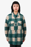Isabel Marant Etoile Green/Cream Plaid Shirt Jacket Size 34