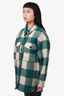 Isabel Marant Etoile Green/Cream Plaid Shirt Jacket Size 34