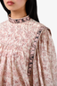 Isabel Marant Etoile Pink and Cream Floral Cotton Blouse Size 38