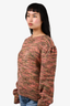 Isabel Marant Etoile Pink and Green Wool Blend Sweater Size 44