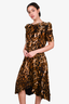 Isabel Marant Leopard Printed Velvet Dress Size 38