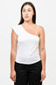 Isabel Marant White One Shoulder Top Size M