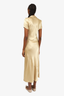J.Crew Gold Metallic Short Sleeve Maxi Dress Size 2