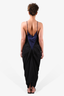 J.W. Anderson Blue/Black Silk Draped Halter Dress Size 6