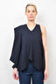 J.W. Anderson Navy Blue One Sleeve Blouse Size 4