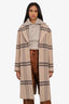 Jacquemus Beige Wool Check Coat Size 32