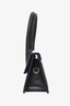 Jacquemus Black Grained Leather Le Chiquito Top Handle with Strap