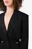 Jacquemus Black Virgin Wool Cutout Blazer Dress Size 38
