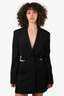 Jacquemus Black Virgin Wool Cutout Blazer Dress Size 38