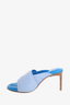 Jacquemus Blue Leather 'Les Mules Aqua' Heeled Sandals Size 37
