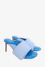 Jacquemus Blue Leather 'Les Mules Aqua' Heeled Sandals Size 37