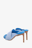 Jacquemus Blue Leather 'Les Mules Aqua' Heeled Sandals Size 37
