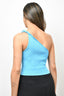 Jacquemus Blue Ribbed One-Shoulder Tank Top Size 34