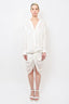 Jacquemus La Bomba White V-Neck Dress Size 38