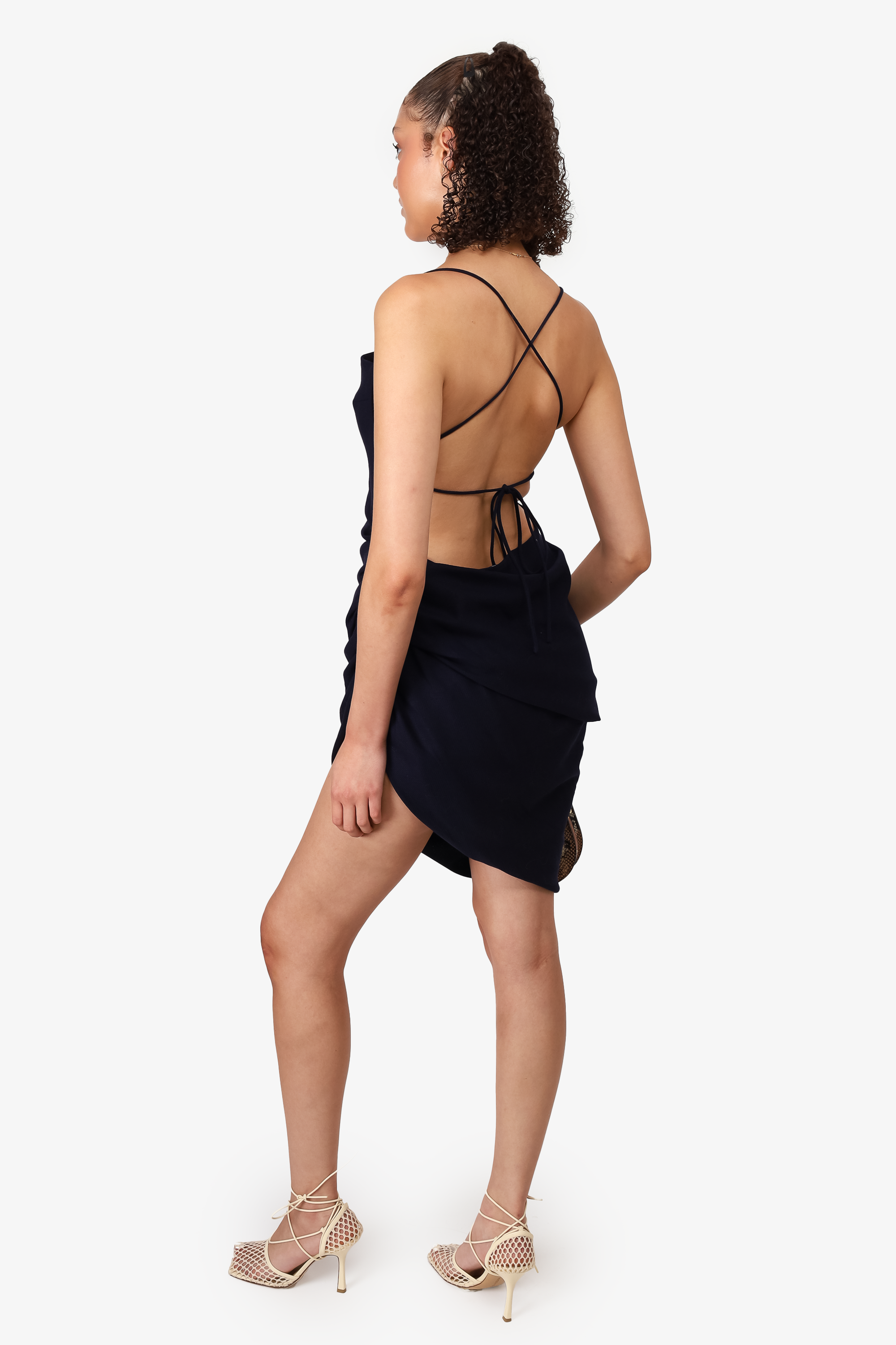 Jacquemus Navy La Riviera Strappy Mini Dress Size 40 Mine & Yours Jacquemus Navy La Riviera Strappy Mini Dress Size 40 Mine & Yours