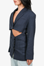 Jacquemus Navy Linen Cut-Out Blazer Size 36