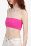 Jacquemus Pink Button-Up Tube Top Size XS