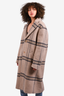Jacquemus 'L'Annee 97' Beige Plaid Wool Coat Size 34