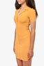 Jacquemus Orange Zip-Up Mini Dress with Cut Out Back Size 32