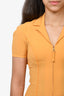 Jacquemus Orange Zip-Up Mini Dress with Cut Out Back Size 32