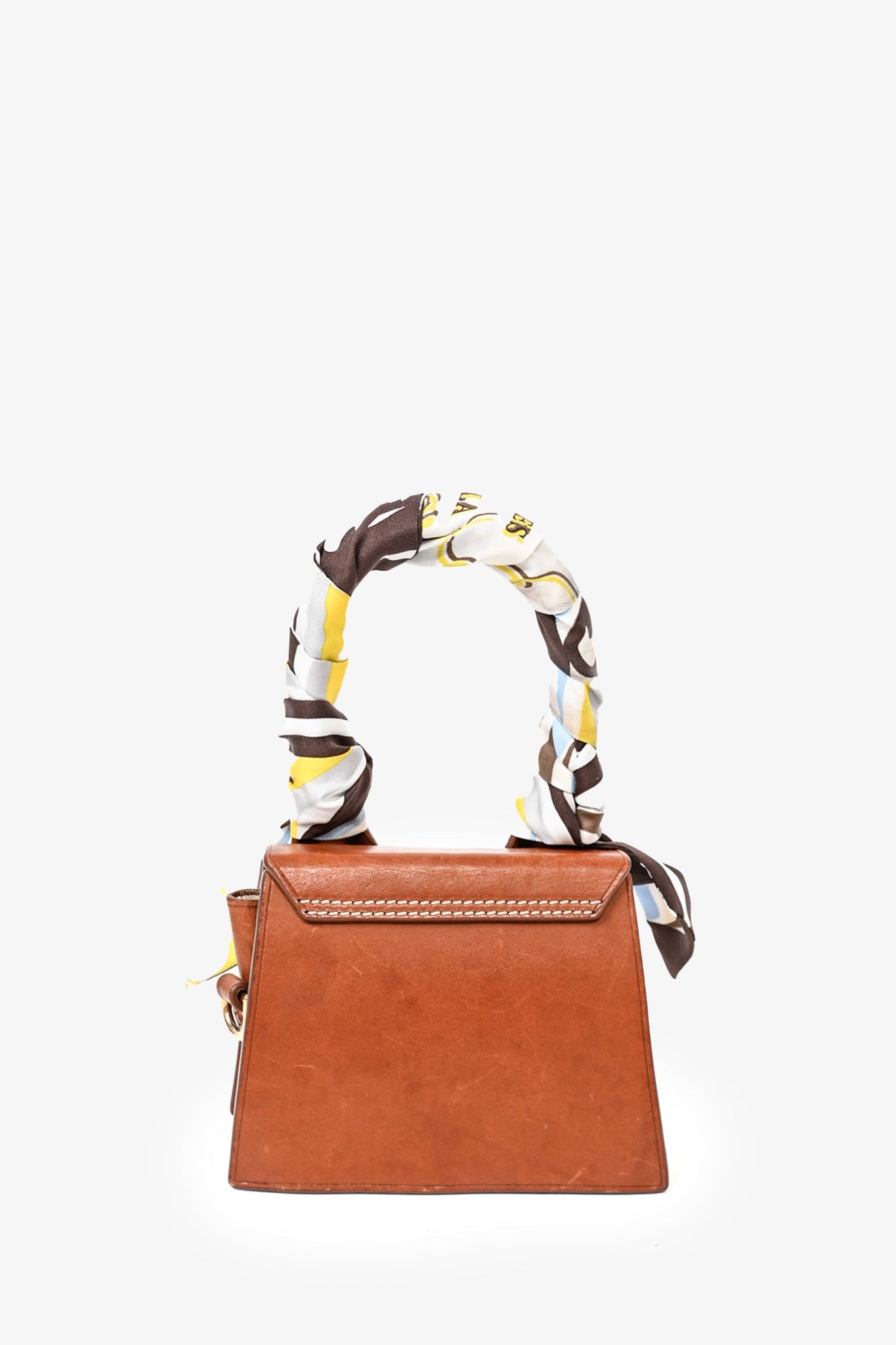 Jacquemus Brown Leather Mini Le Chiquito Top Handle w/ Hermes