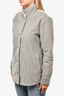 James Perse Grey Corduroy Button-Up Shirt Jacket w/ Faux Sherpa Lining sz 1
