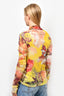 Jean Paul Gautier Red Patterned Sheer Open Cardigan Size M