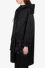 Jil Sander Black Nylon Coat With Hood Size 38