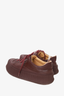 Jil Sander Burgundy Leather Platform Sneaker Size 37