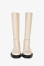 Jil Sander Cream Leather Knee High Boots Size 37