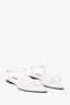 Jil Sander White Leather Pointed Flat Sandal Size 37.5
