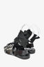 Jill Sander Black Leather Buckle Sandals With Ribbon Size 35.5