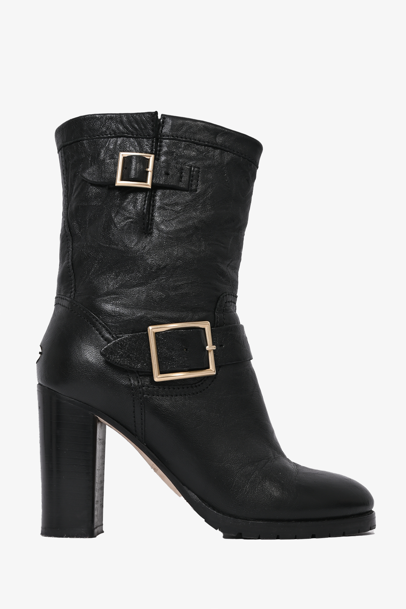 Jimmy choo 2025 black leather boots