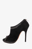 Jimmy Choo Black Suede Beaded Peep Toe Heels Size 38