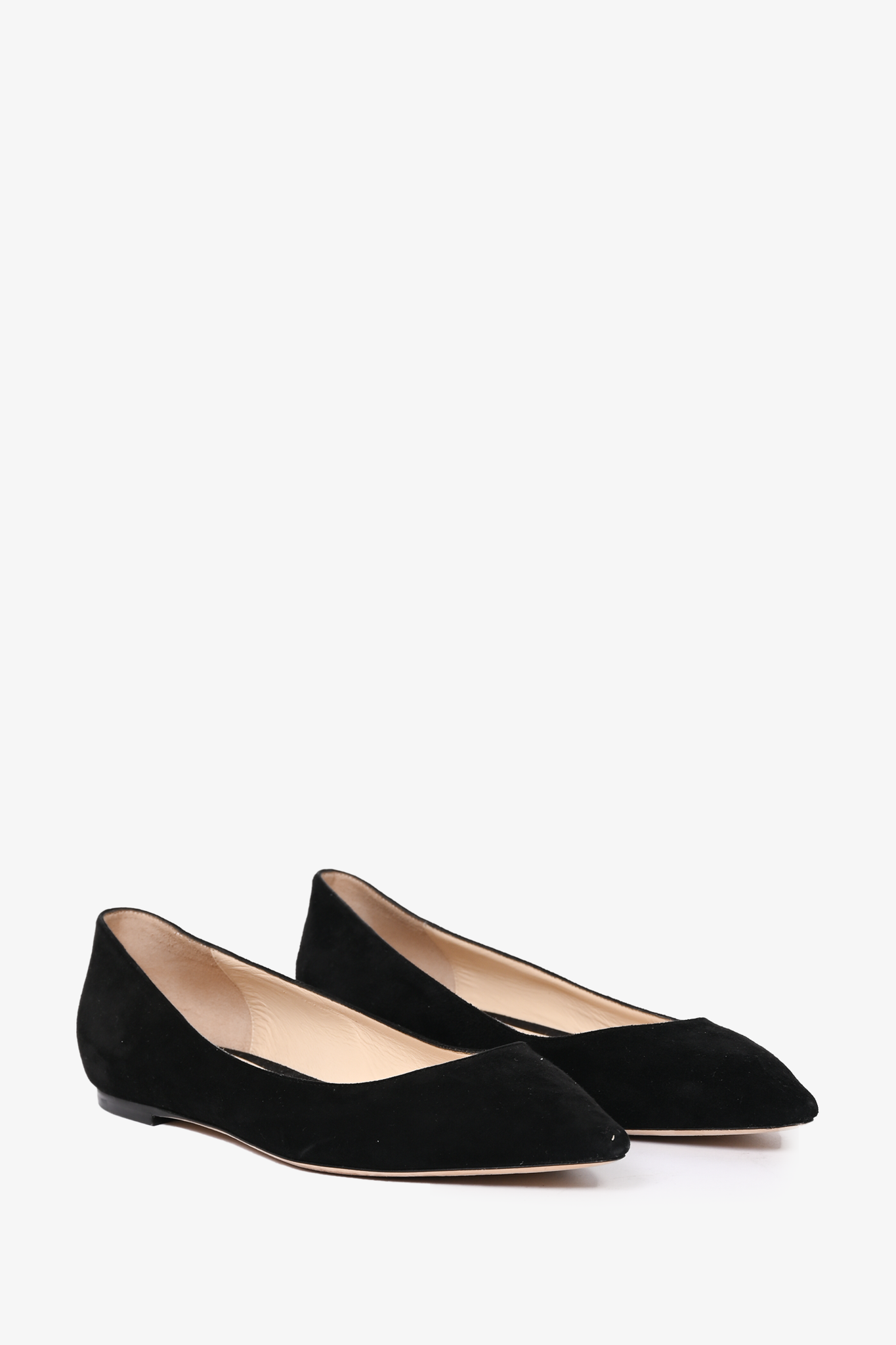 Jimmy Choo Black Suede Point Flats Size 40 Mine Yours