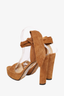 Jimmy Choo Brown Suede Wrap-Around Strap Sandals Size 35.5
