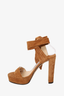 Jimmy Choo Brown Suede Wrap-Around Strap Sandals Size 35.5