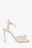 Jimmy Choo Cream Lace Pearl Detail 'Sacora' Heels Size 40