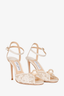 Jimmy Choo Cream Lace Pearl Detail 'Sacora' Heels Size 40