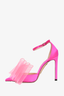 Jimmy Choo Pink Satin 'Averli' Bow Heels Size 37.5