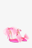 Jimmy Choo Pink Satin 'Averli' Bow Heels Size 37.5
