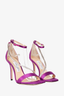 Jimmy Choo Purple Satin Crystal Embellished 'Talika' Heels Size 37